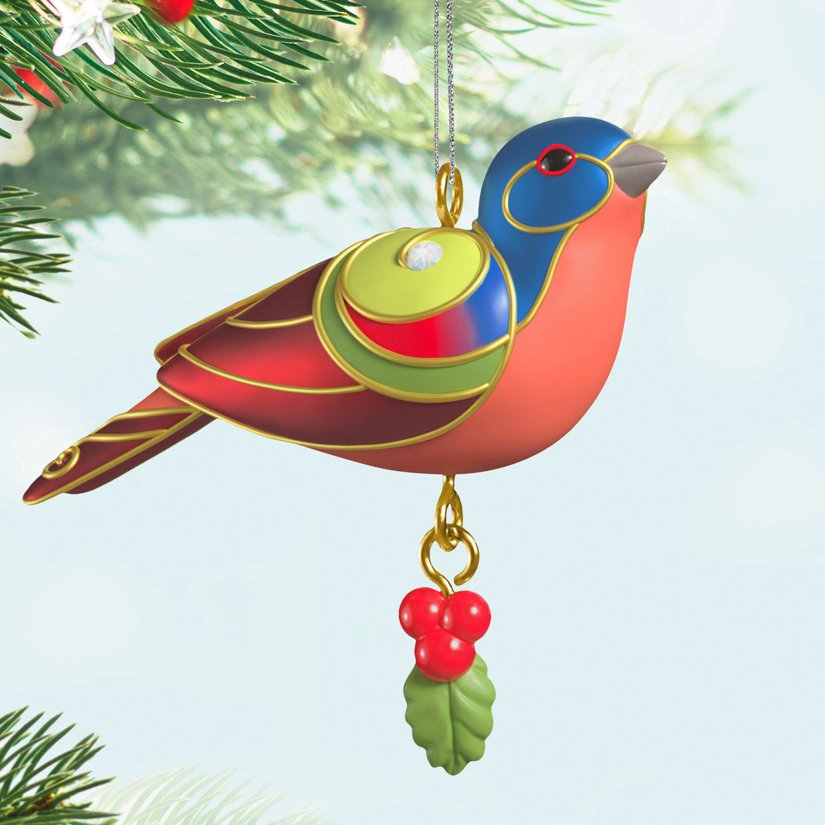 Hallmark Mini Painted Bunting Ornament, 0.75''
