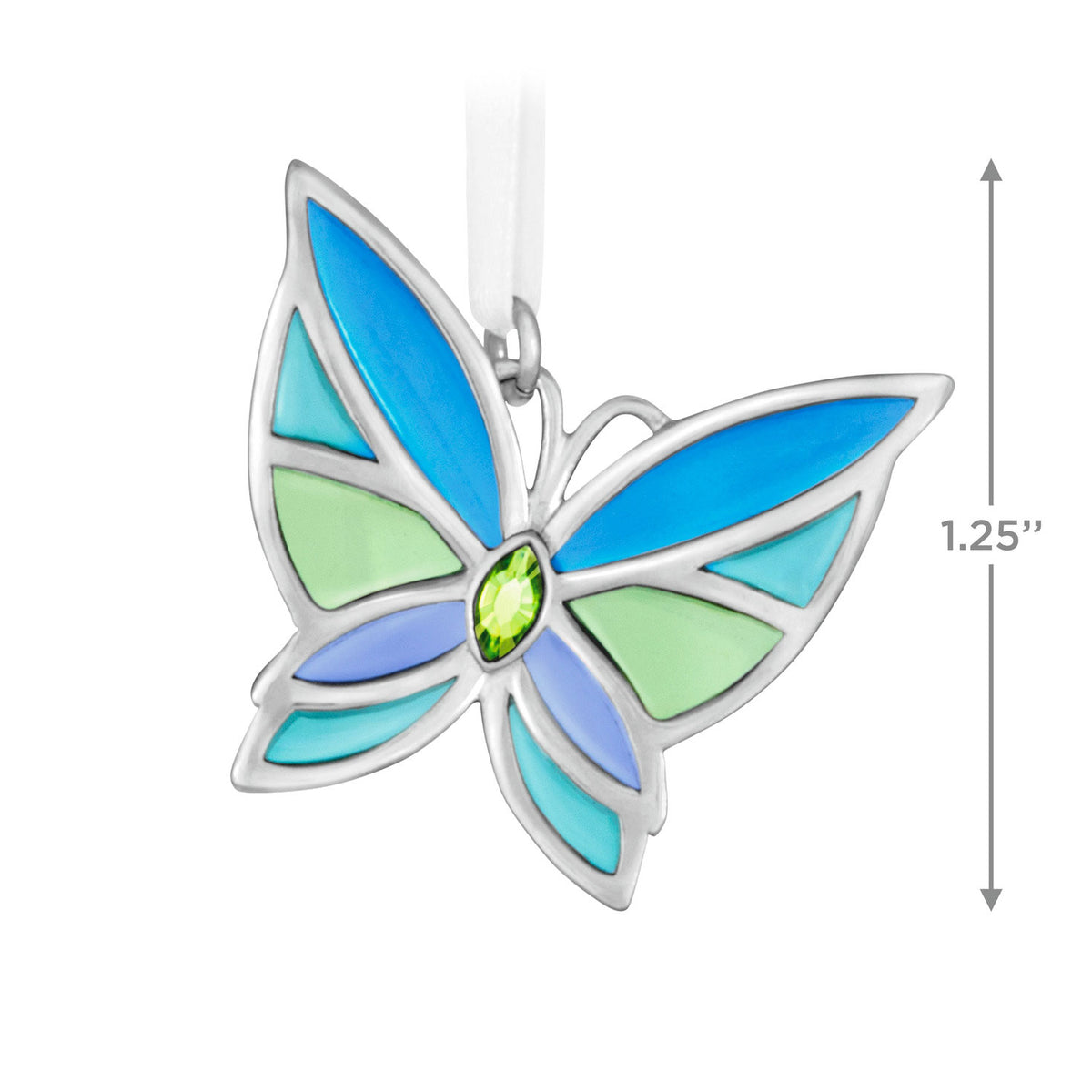 Hallmark Mini Bitty Bright Butterfly Metal Ornament, 1.25''