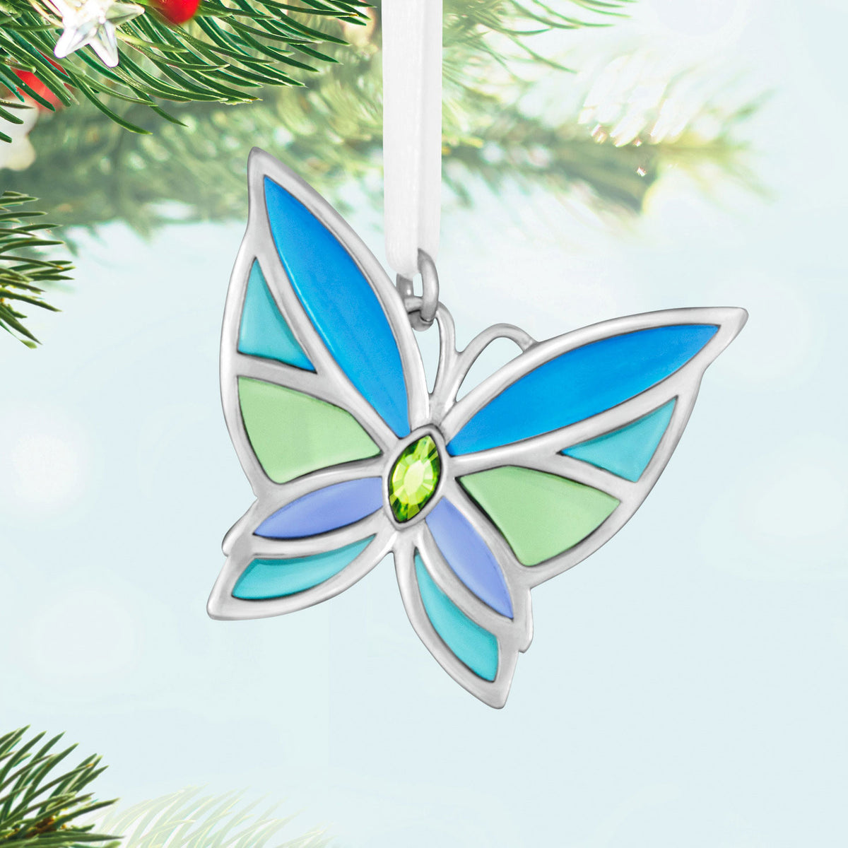 Hallmark Mini Bitty Bright Butterfly Metal Ornament, 1.25''