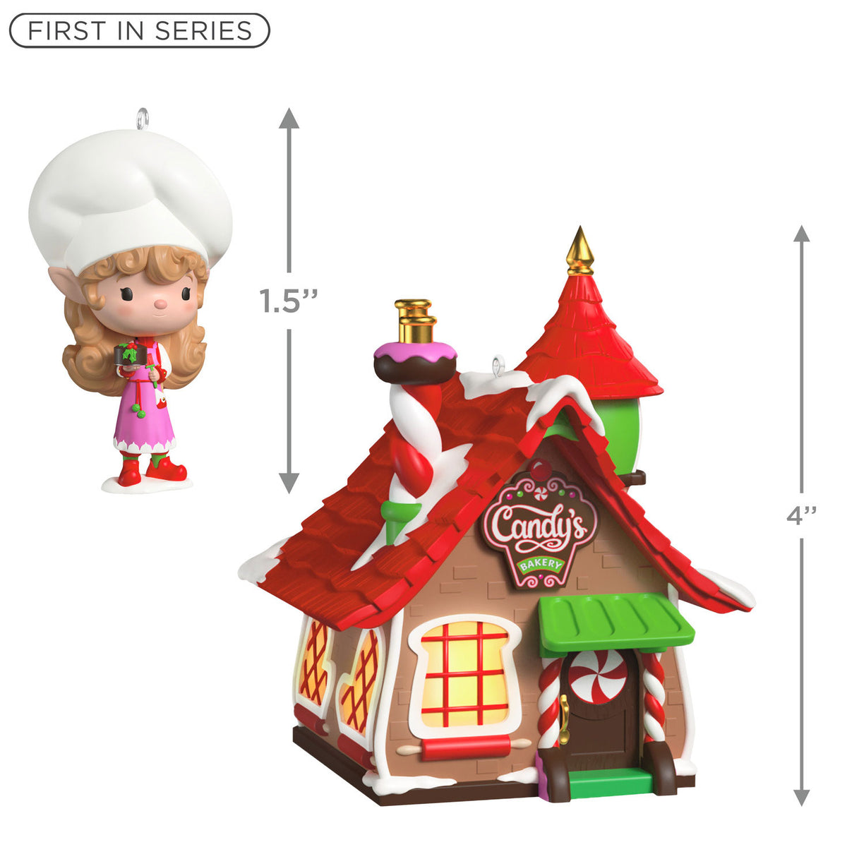 Hallmark Welcome to Elfville Candy's Bakery Ornaments, Set of 2