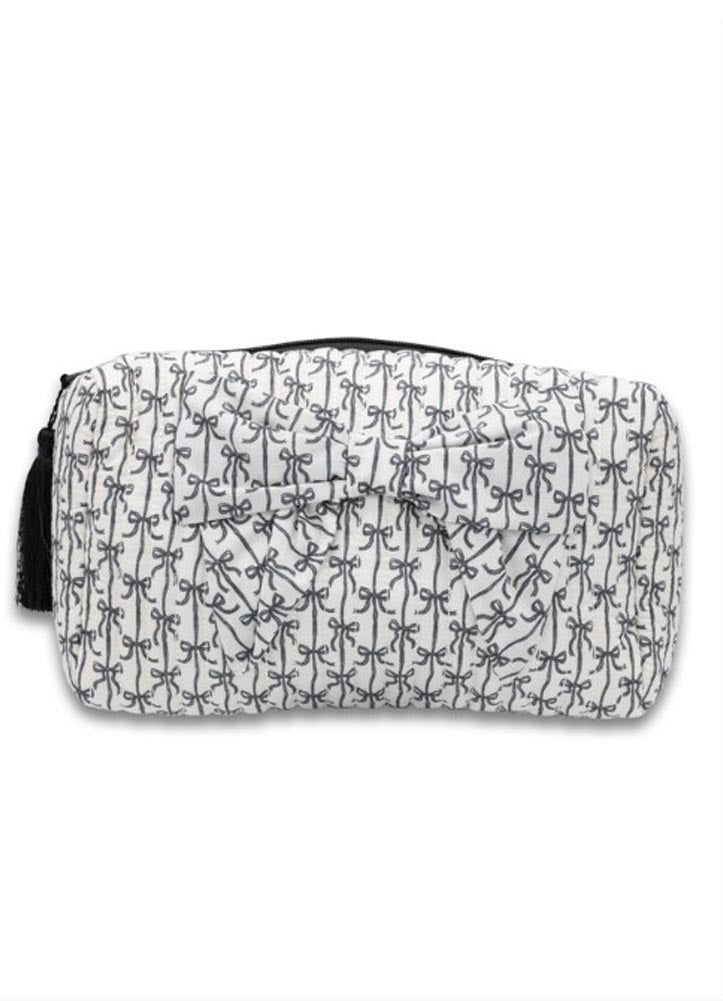 Black Bow Quilted Cosmo Bag by Simply Southern