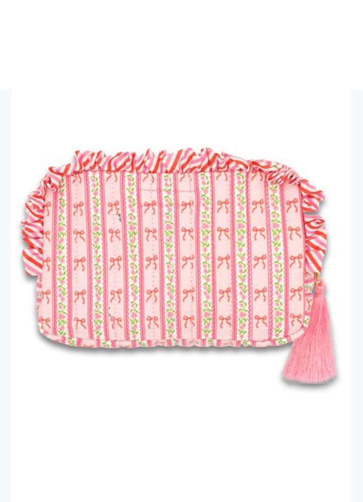 Blush Stripe Quilted Cosmo Bag by Simply Southern