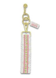Bow Stripe Lace Keyfob by Simply Southern