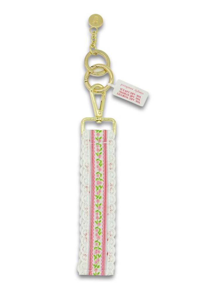Bow Stripe Lace Keyfob by Simply Southern