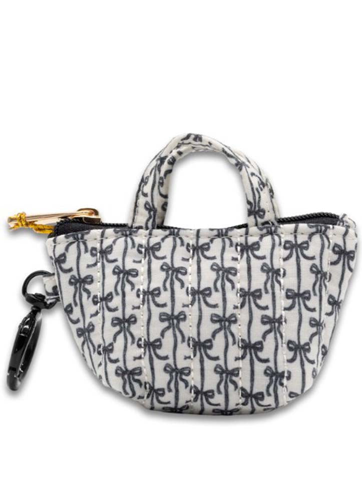 Black Bow Keychain Mini Tote by Simply Southern