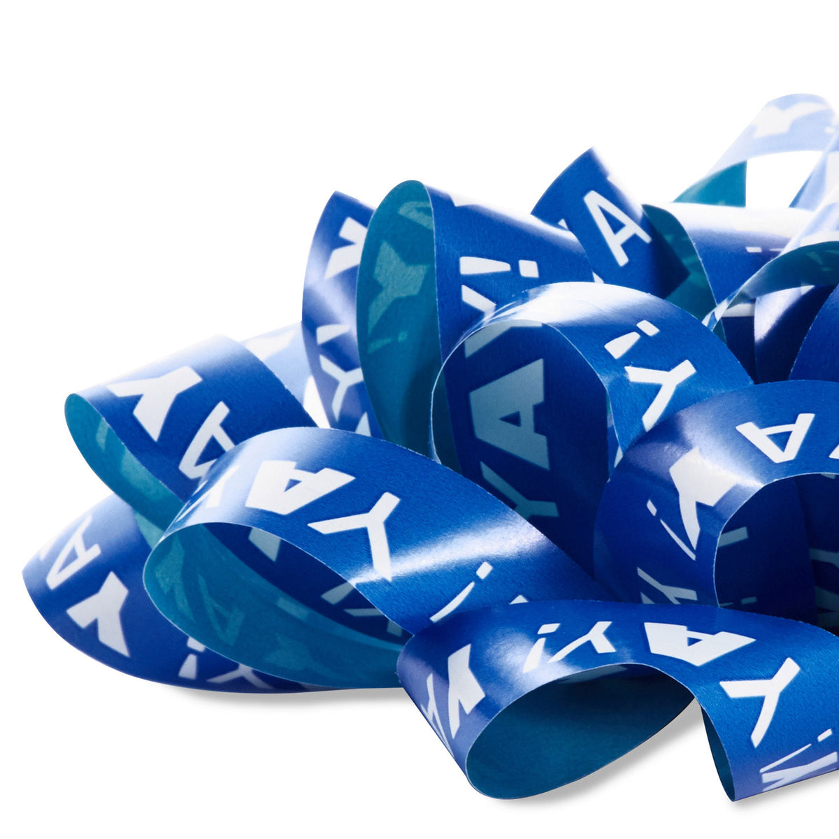 Hallmark 4.6'' Blue ''Yay!''/Aqua Recyclable Gift Bow