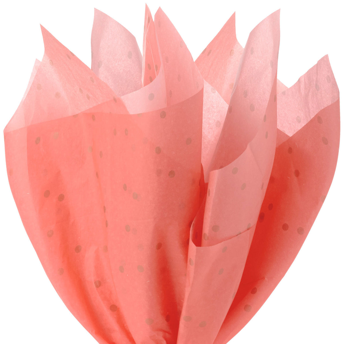Hallmark Gold Dots on Coral Tissue Paper, 6 sheets