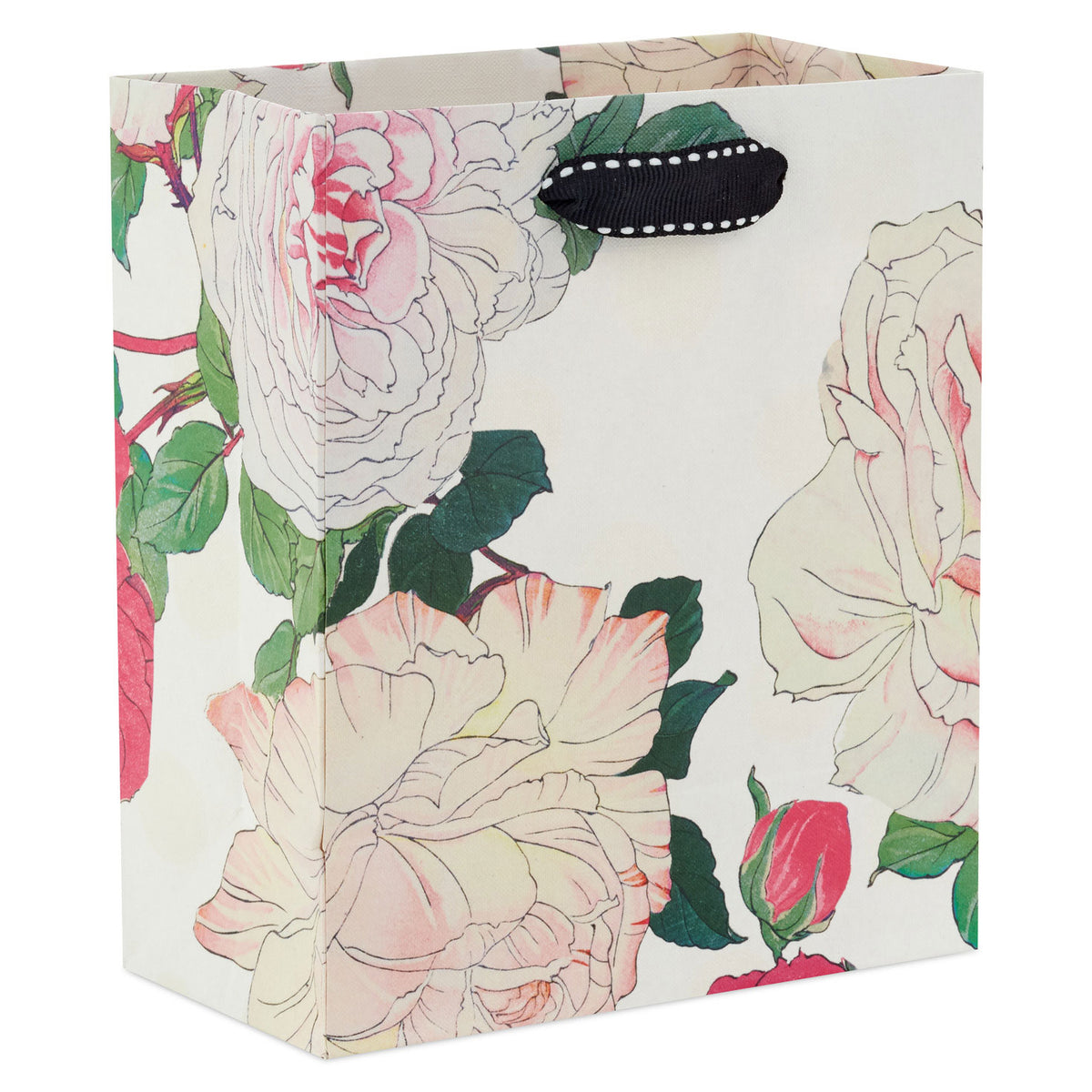 Hallmark 6.5" Illustrated Roses Small Gift Bag