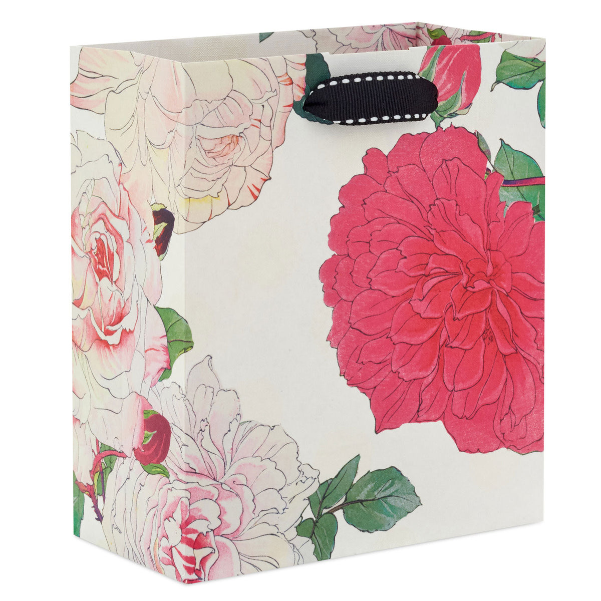 Hallmark 6.5" Illustrated Roses Small Gift Bag