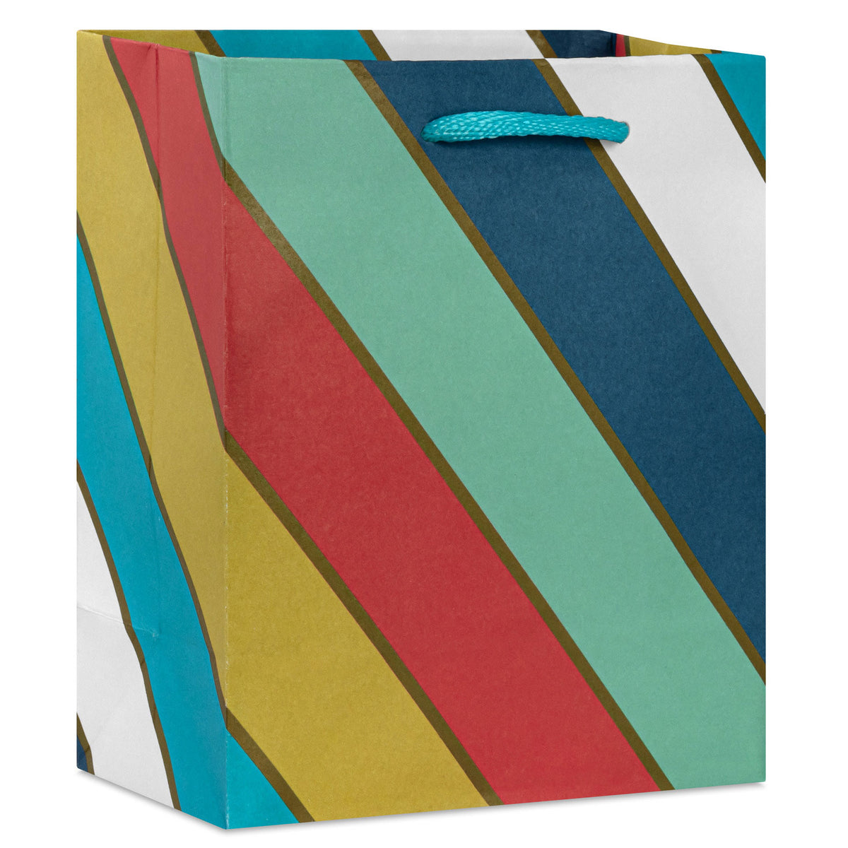 Hallmark 6.5'' Bold Diagonal Stripe Small Gift Bag