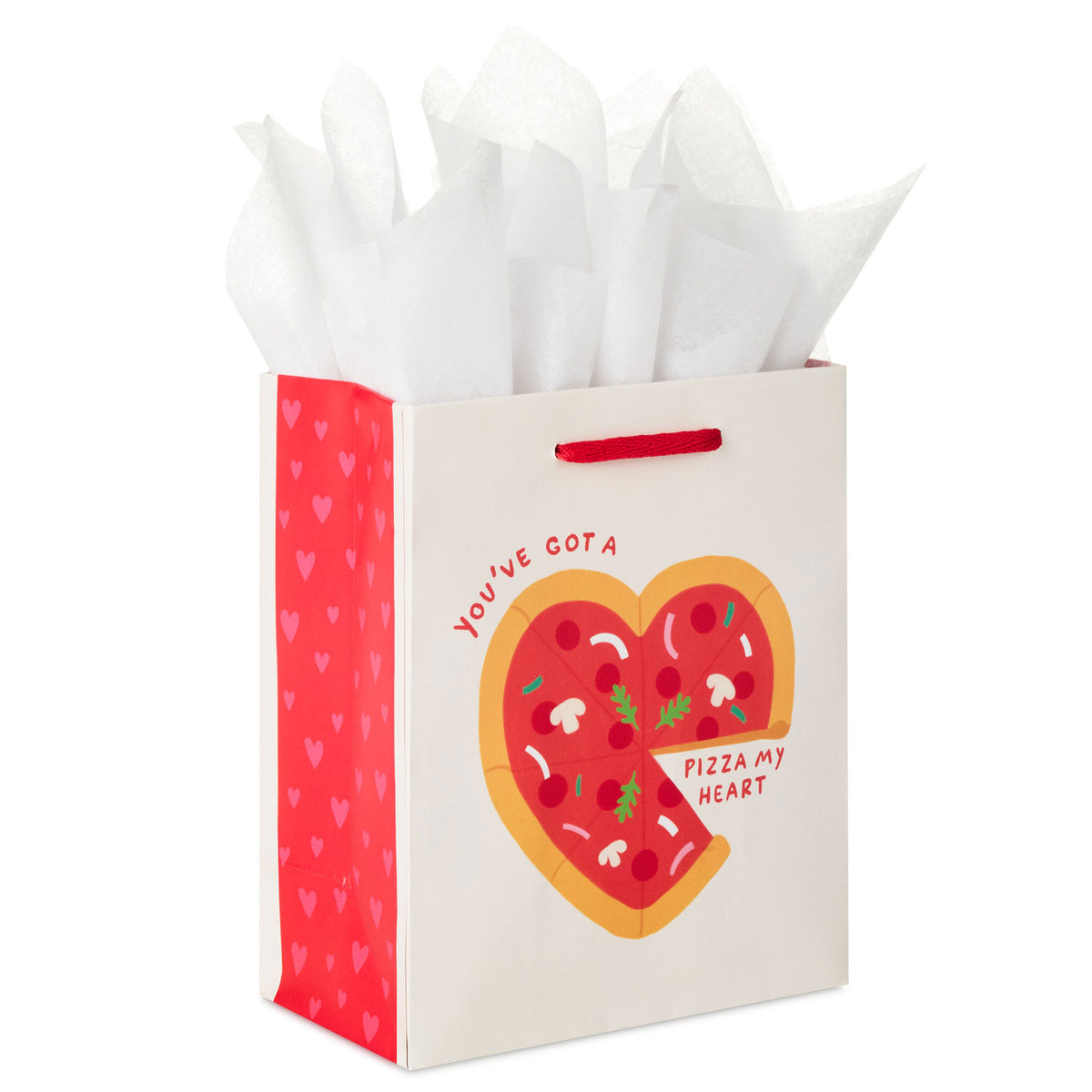 Hallmark 6.5'' You've Got a Pizza My Heart Small Gift Bag With Tissue Paper