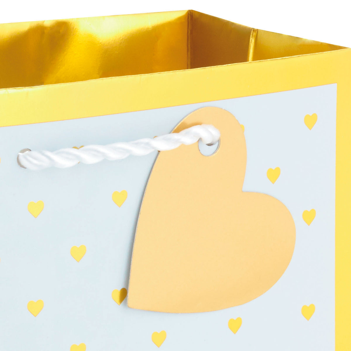 Hallmark 6.5" Mini Hearts on White Small Gift Bag