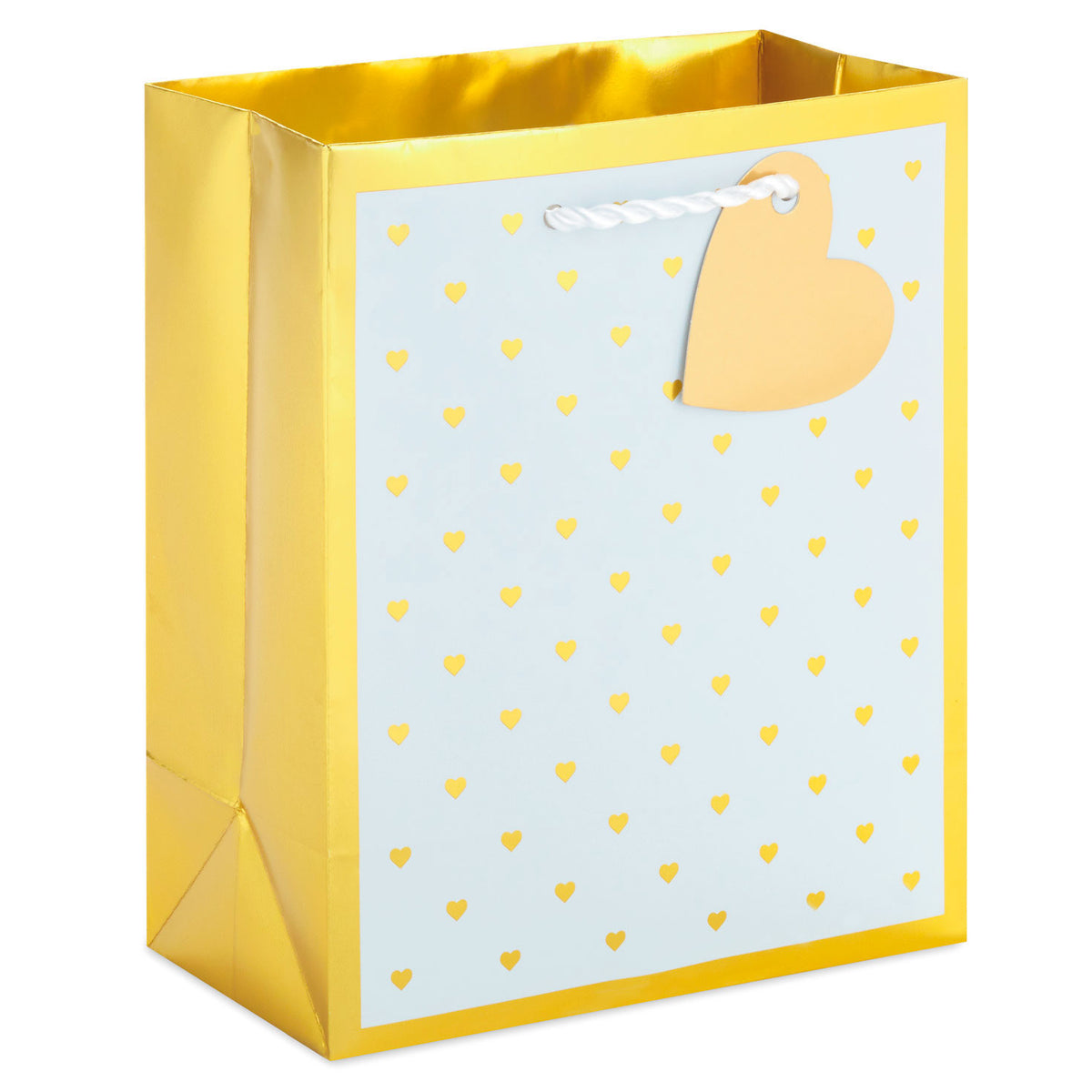 Hallmark 6.5" Mini Hearts on White Small Gift Bag