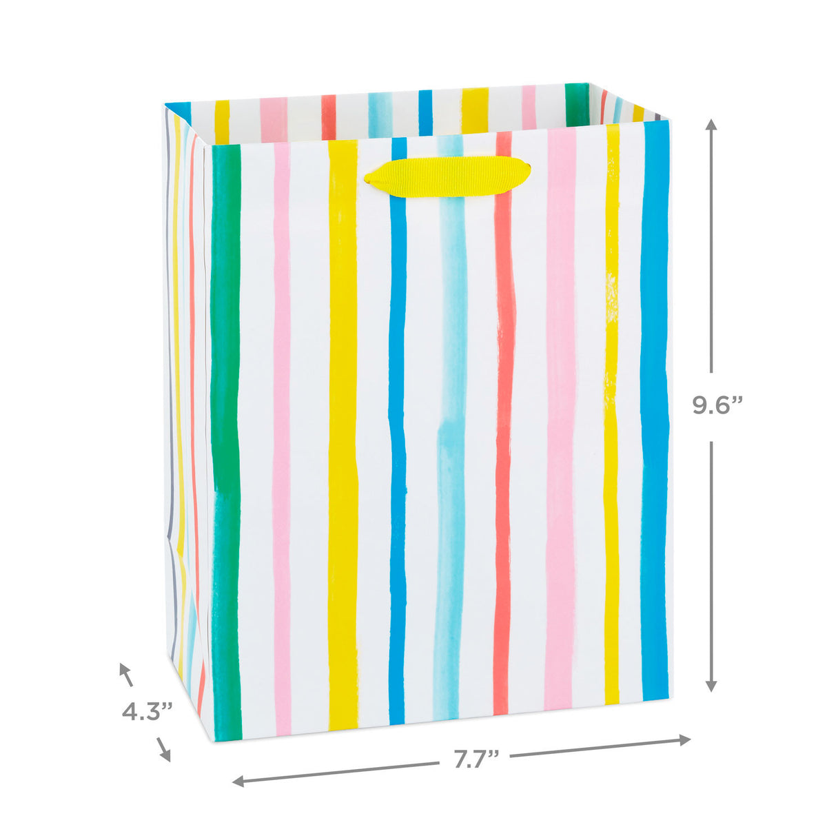 Hallmark 9.6" Pastel Rainbow Stripes Medium Gift Bag