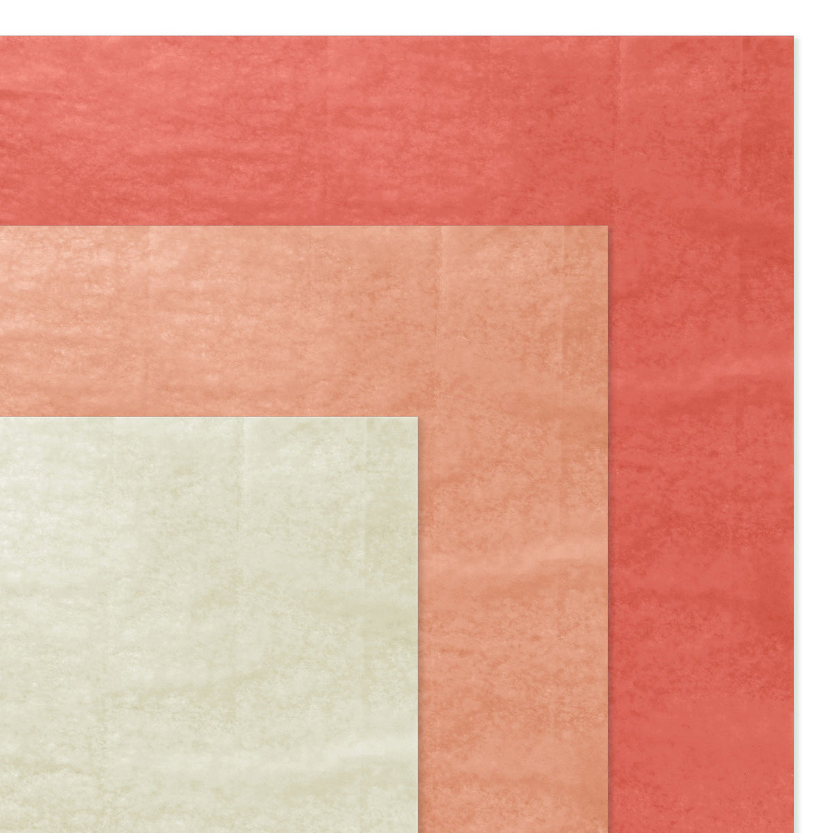 Hallmark Solid Coral/Peach/Ivory 3-Pack Assortment Tissue Paper, 12 sheets