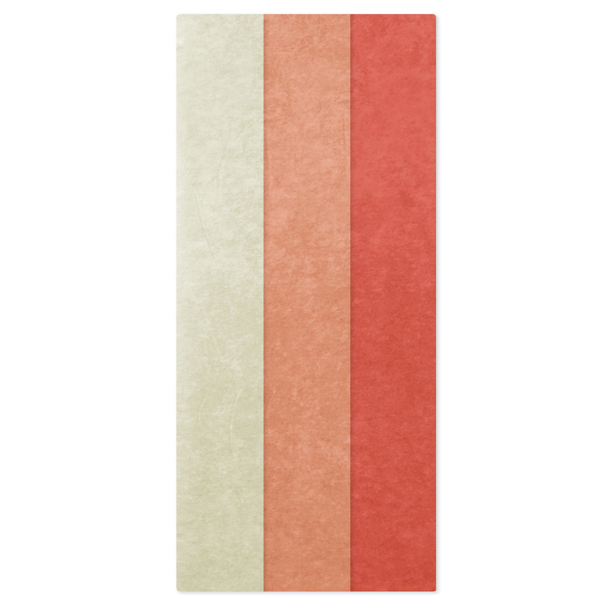 Hallmark Solid Coral/Peach/Ivory 3-Pack Assortment Tissue Paper, 12 sheets