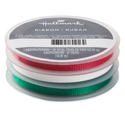 Hallmark Red/Green/White 3-Pack Crimped Curling Ribbon, 108'