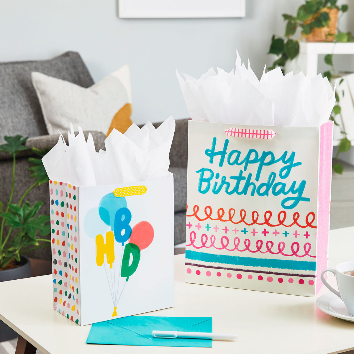 Hallmark 9.6" Happy Birthday Balloons Medium Gift Bag