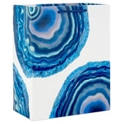 Hallmark 9.6" Blue Geodes on White Medium Gift Bag