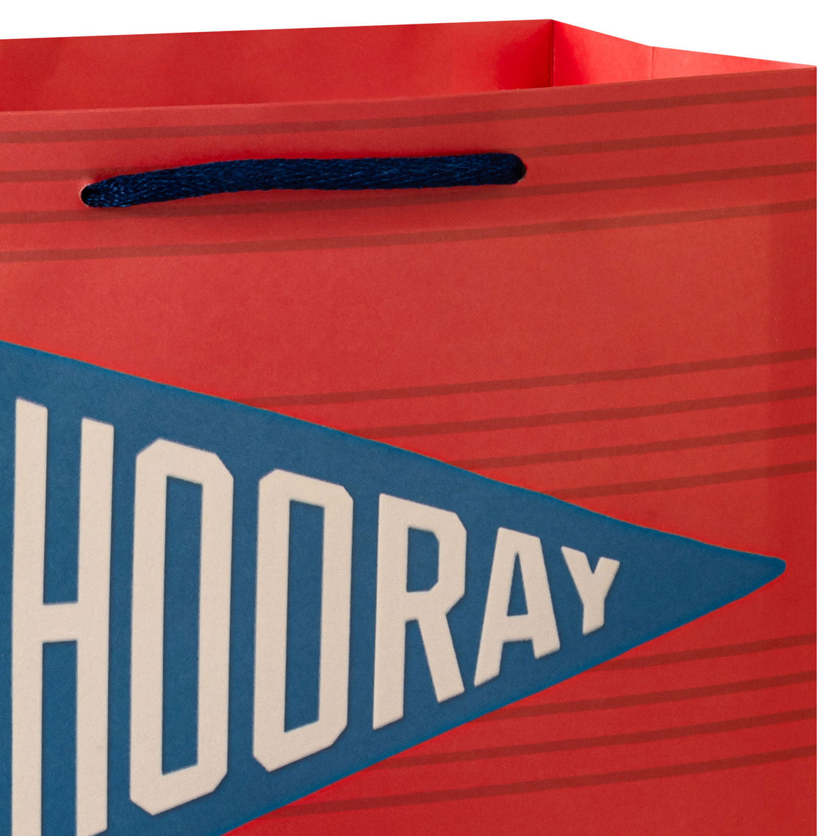 Hallmark 7.7'' Hooray Pennant Medium Horizontal Gift Bag