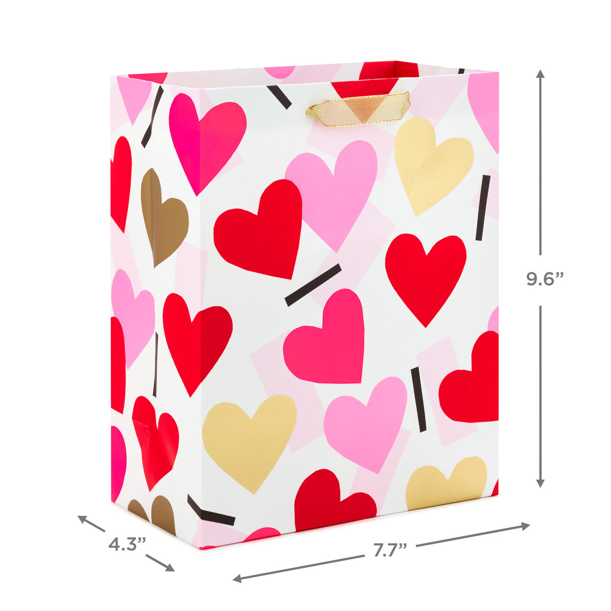 Hallmark 9.6" Confetti Hearts Valentine's Day Gift Bag