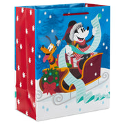 Hallmark 9.6" Disney Minnie Mouse and Pluto Medium Christmas Gift Bag
