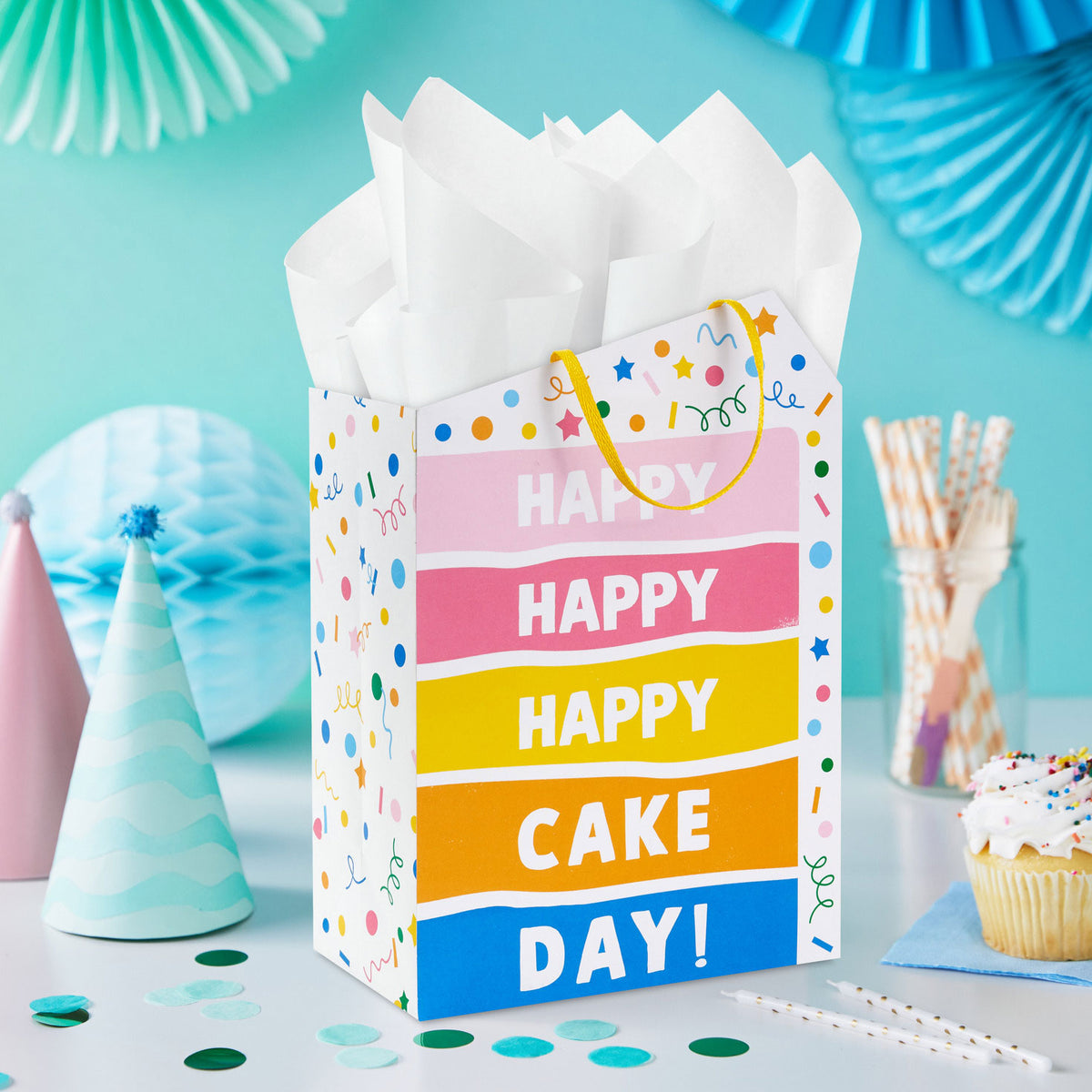 Hallmark 9.6'' Happy Cake Day Medium Birthday Gift Bag