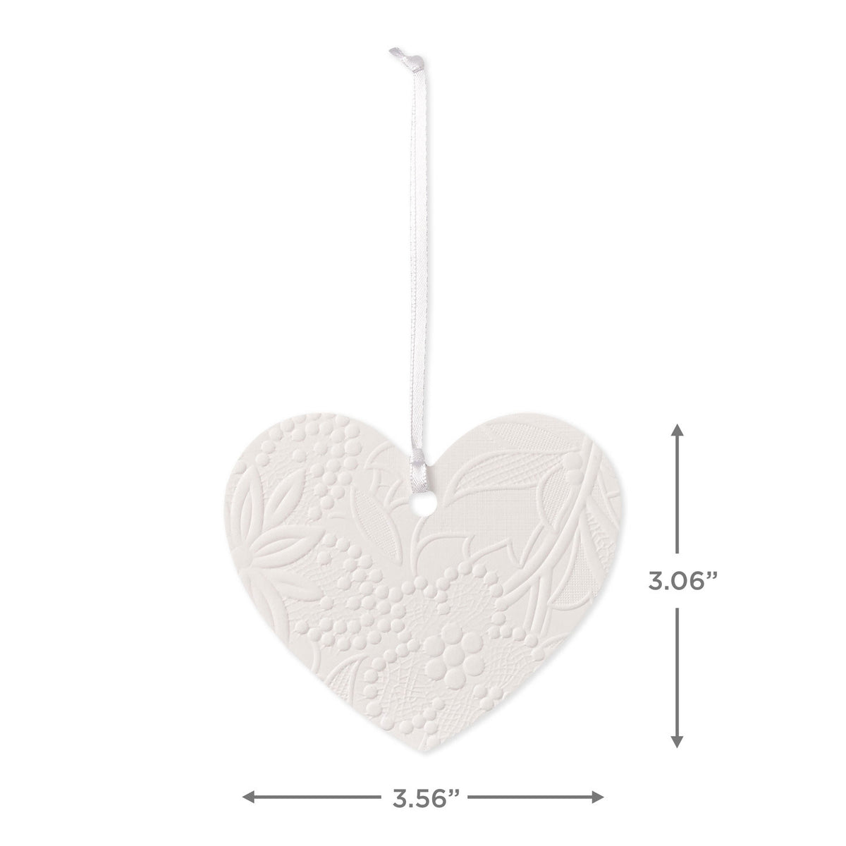 Hallmark Embossed Lace Heart Large Gift Trim