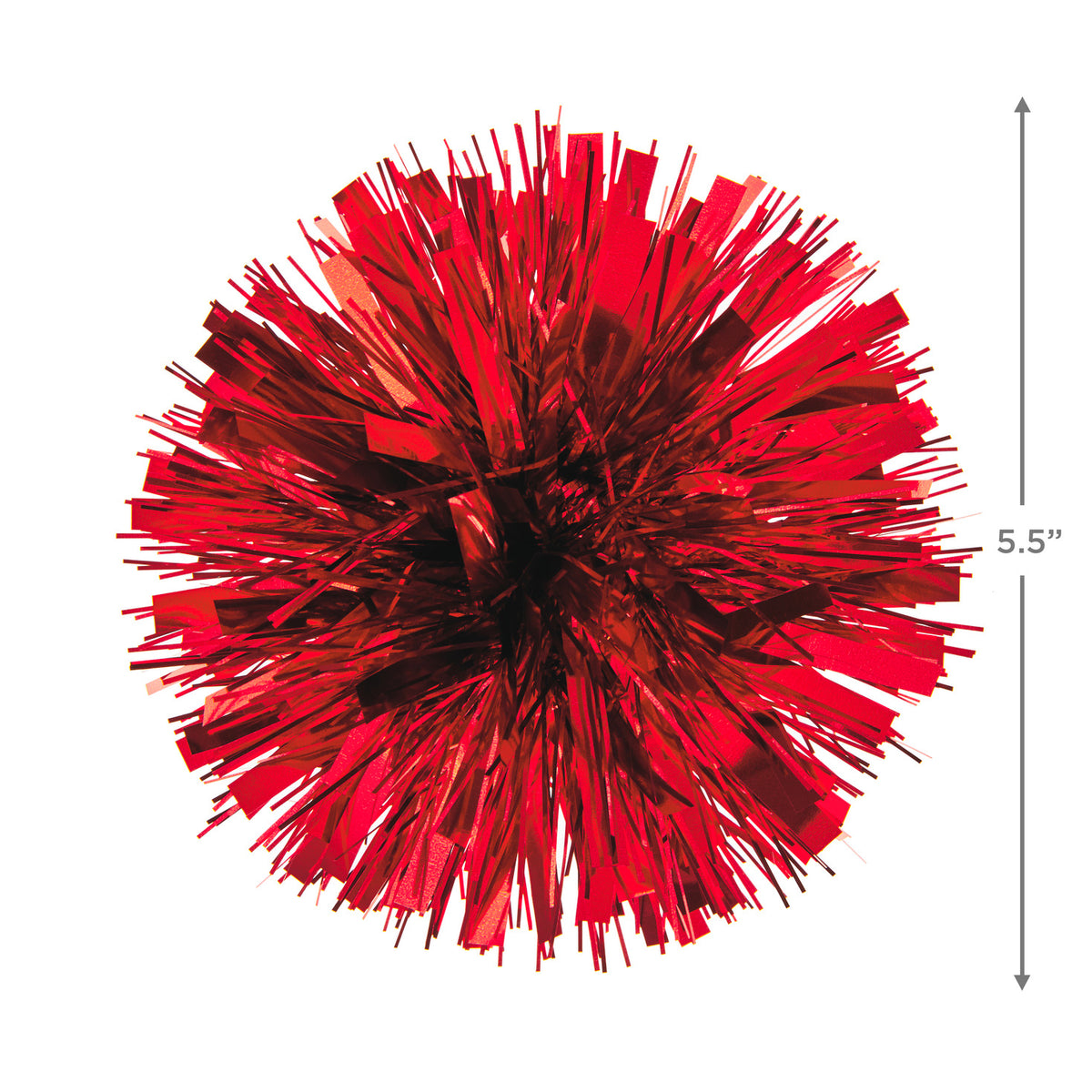 Hallmark 5.5" Red Metallic Pom-Pom Gift Bow