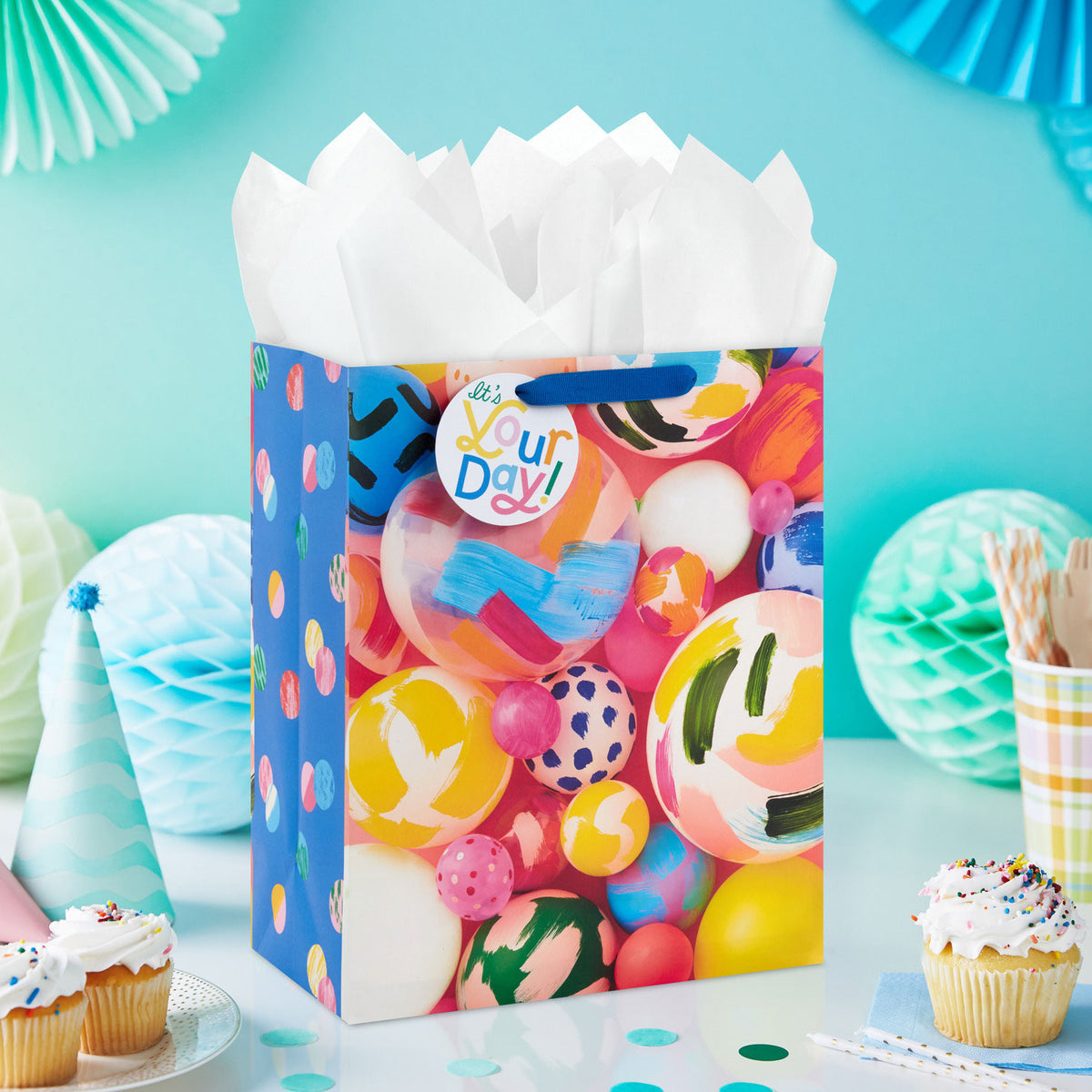 Hallmark 13'' Painted Balloons Large Gift Bag