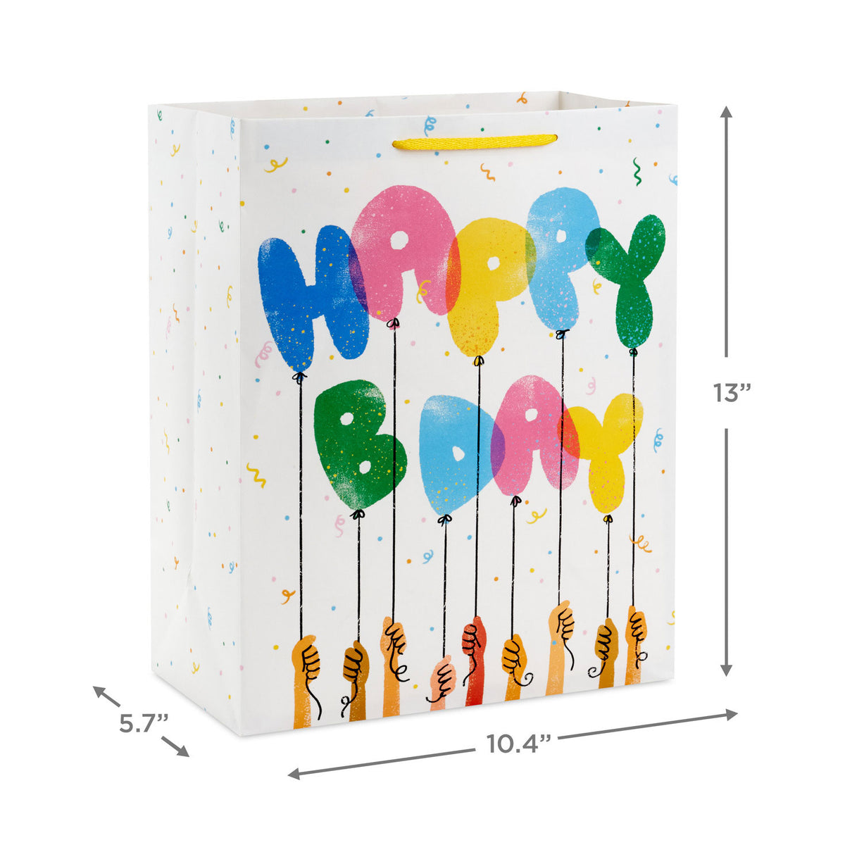 Hallmark 13'' Playful Balloons Large Birthday Gift Bag