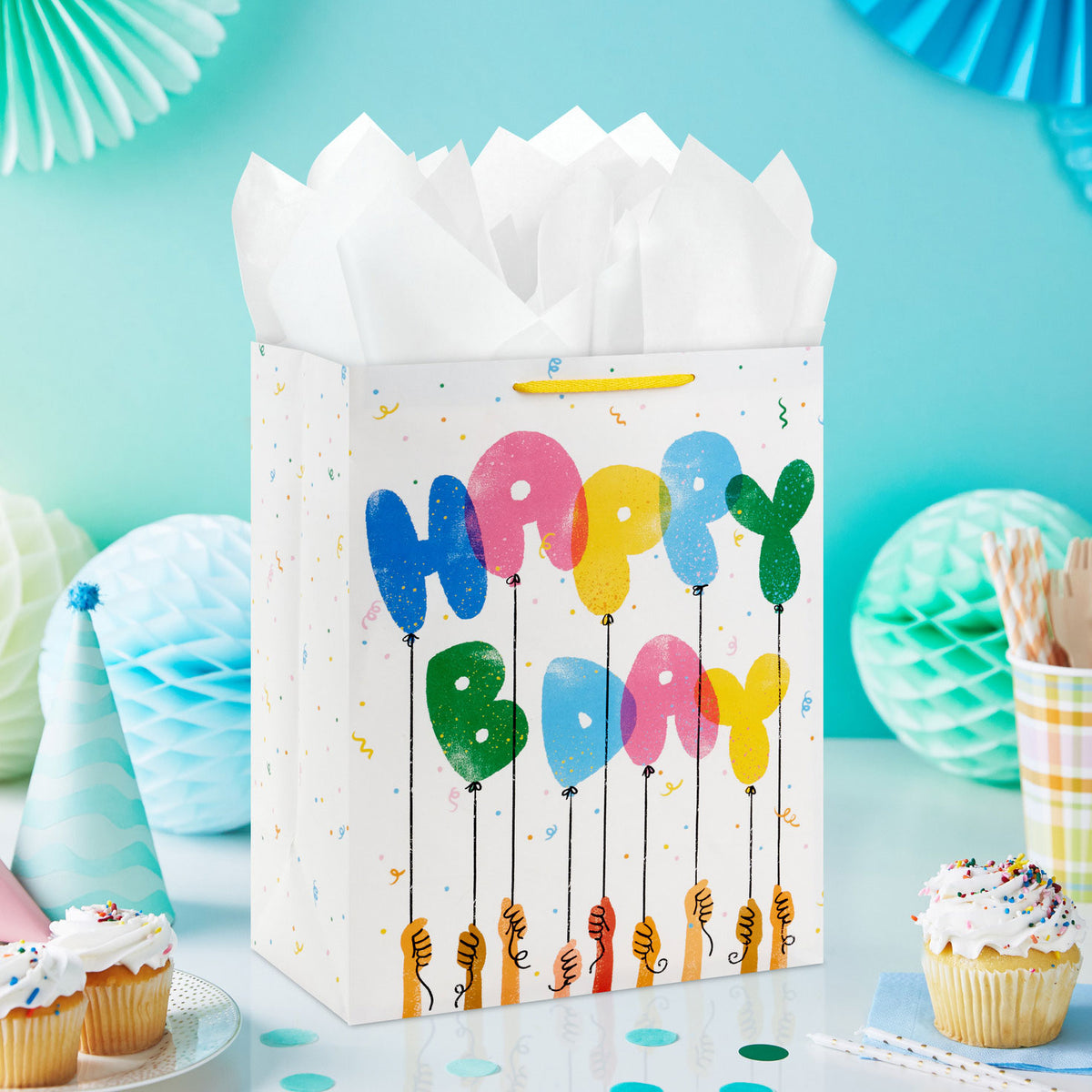 Hallmark 13'' Playful Balloons Large Birthday Gift Bag