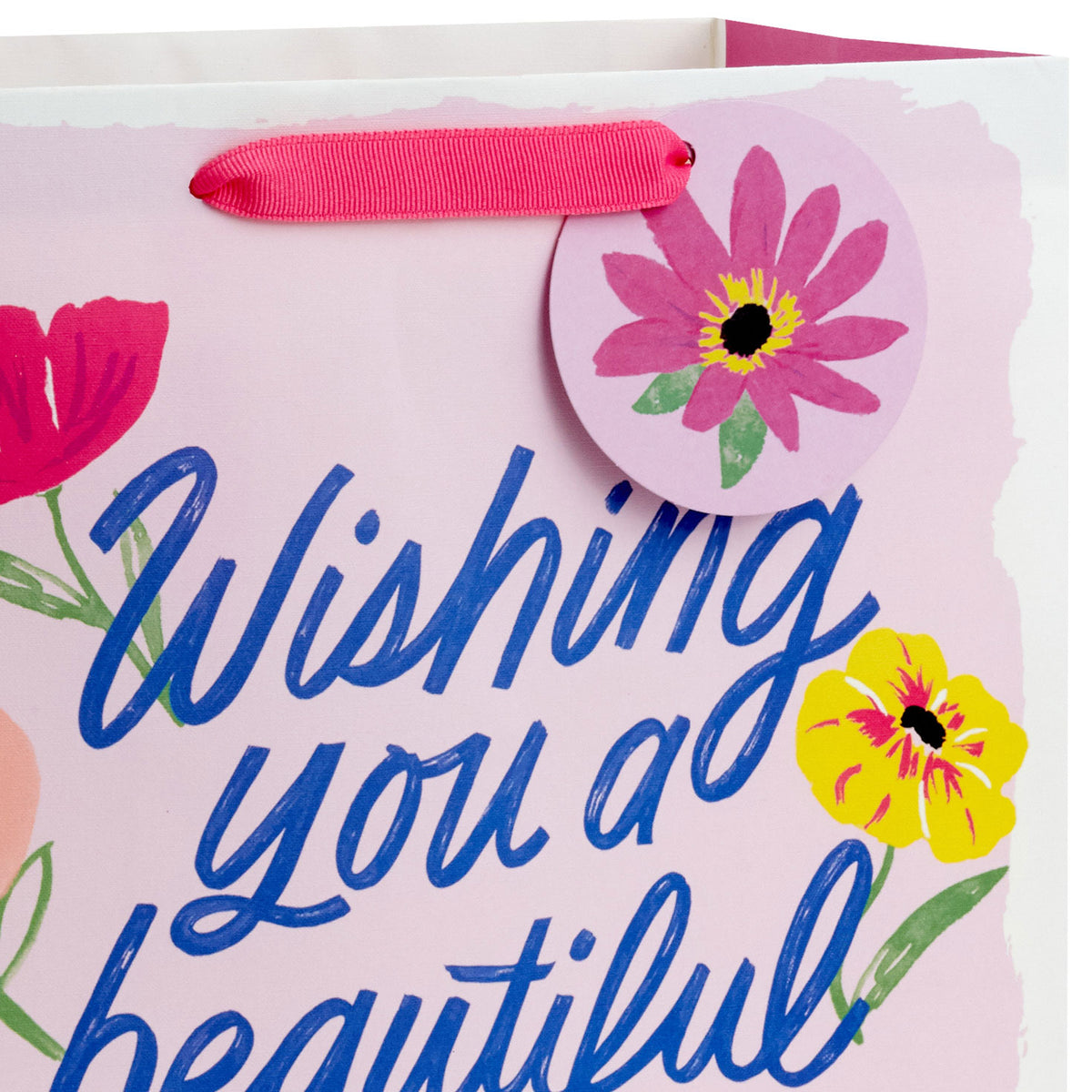 Hallmark 13'' Floral Beauty on Pink Large Birthday Gift Bag