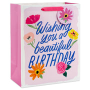 Hallmark 13'' Floral Beauty on Pink Large Birthday Gift Bag