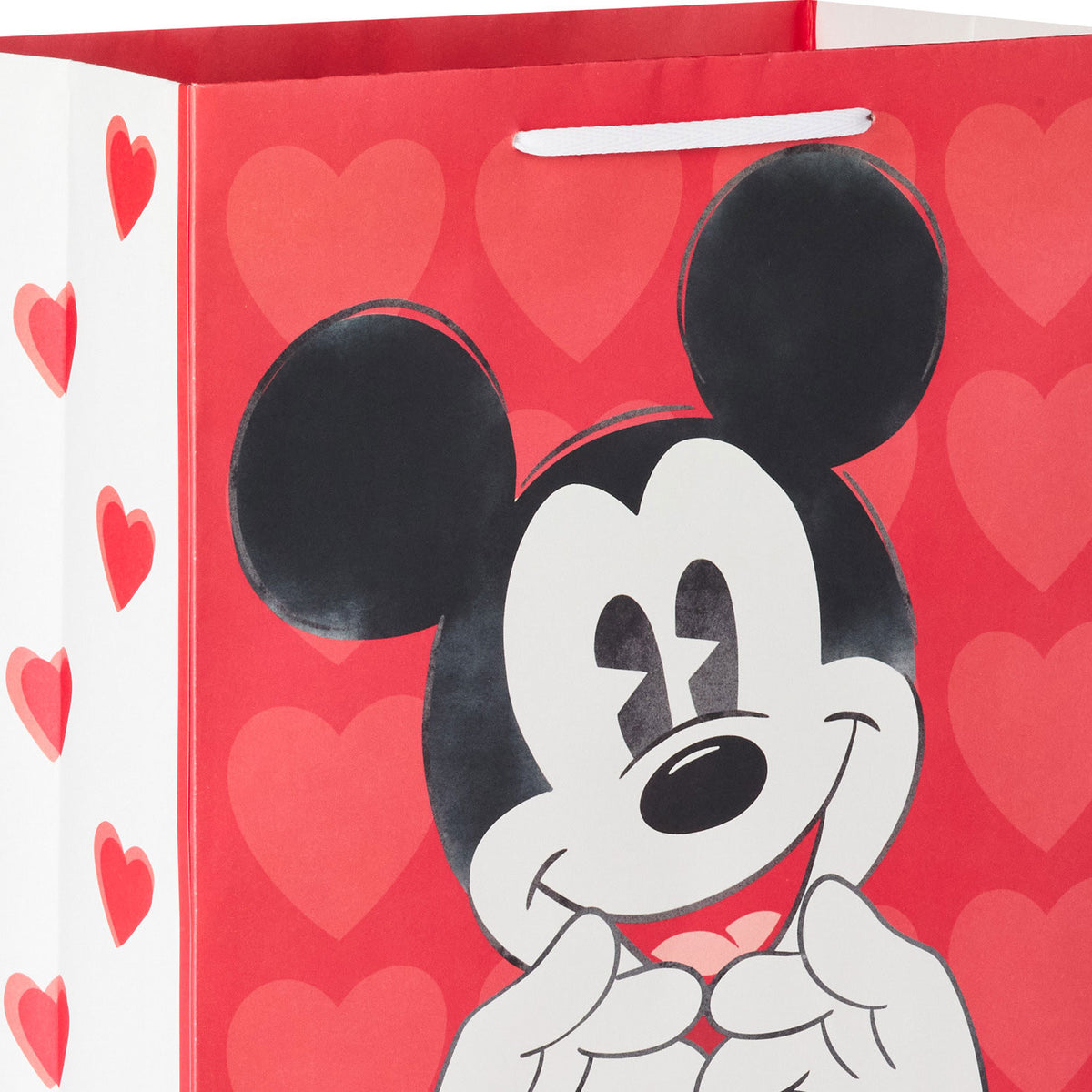 Hallmark 13'' Disney Mickey Mouse Heart Hands Large Valentine's Day Gift Bag