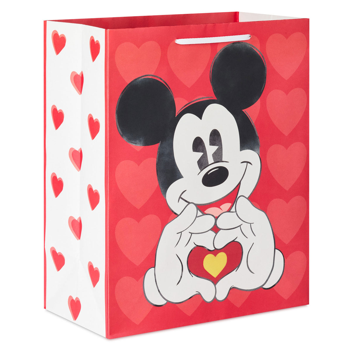 Hallmark 13'' Disney Mickey Mouse Heart Hands Large Valentine's Day Gift Bag
