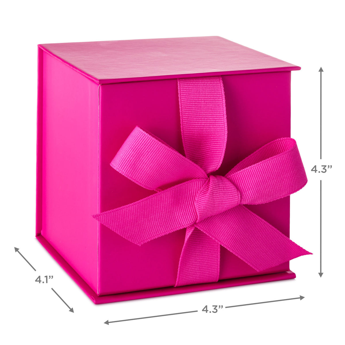 Hallmark 4.2'' Solid Hot Pink Small Square Gift Box