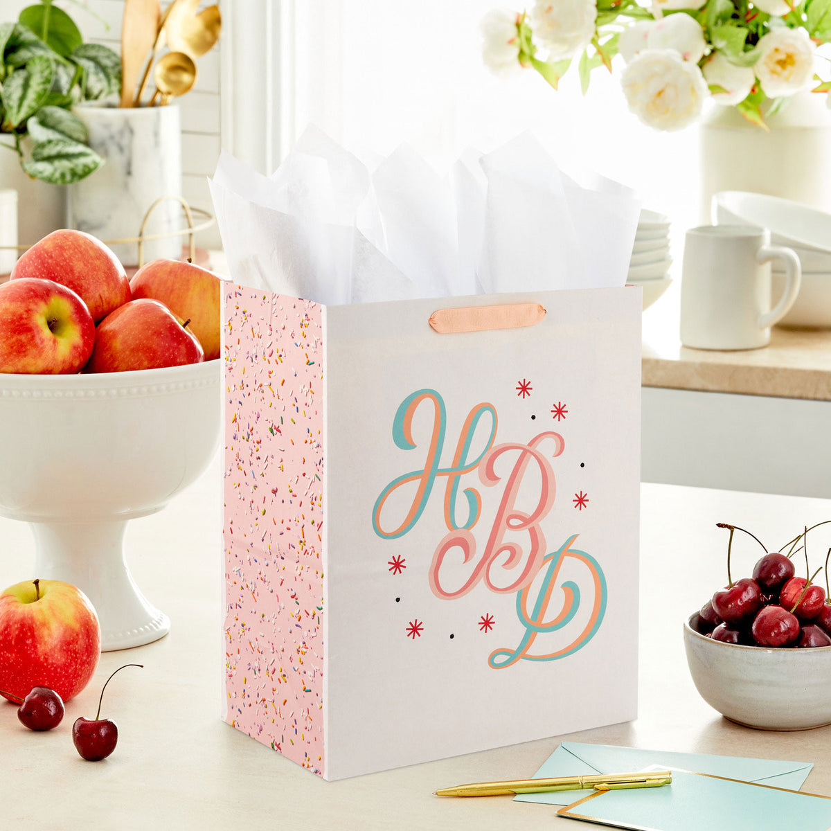 Hallmark 13" Pastel HBD Large Gift Bag