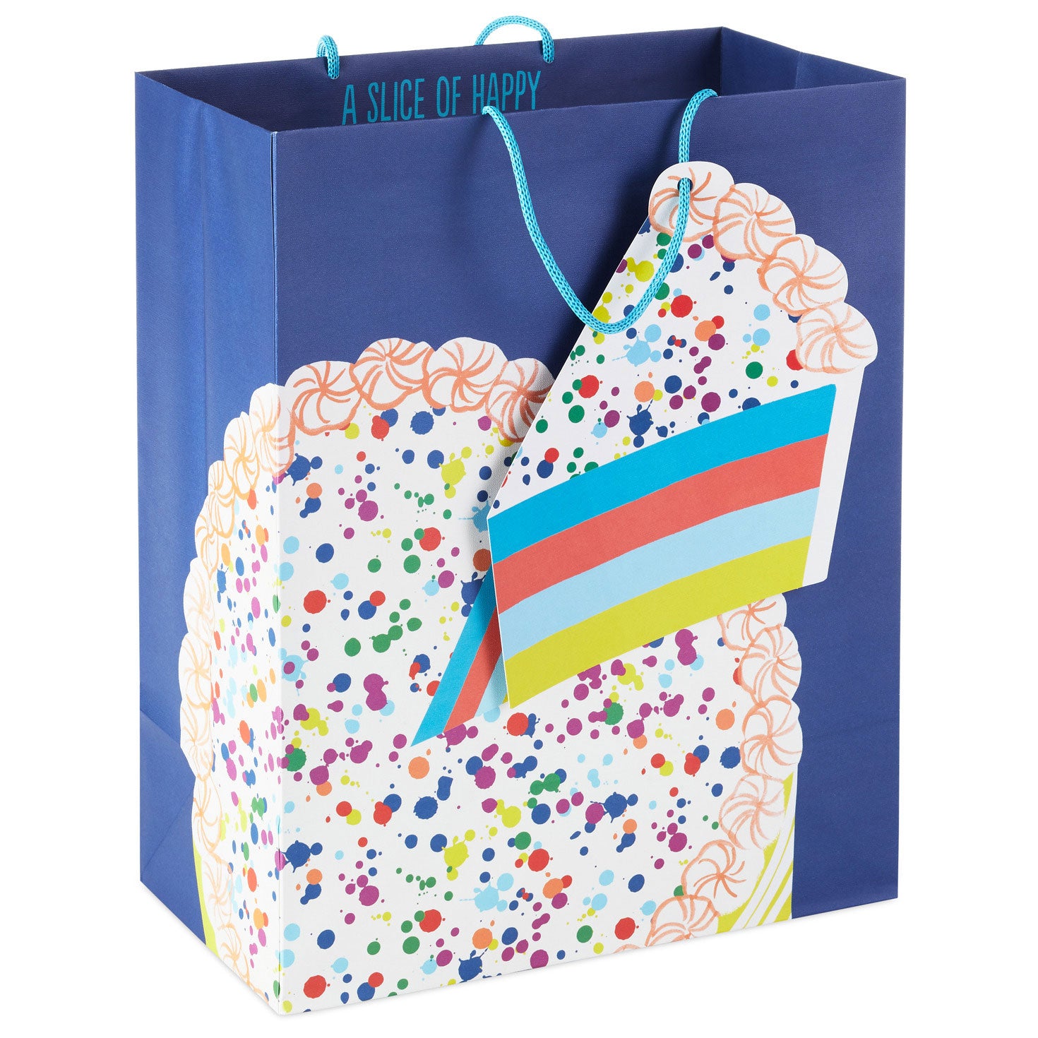 Hallmark 13'' Cake on Blue Large Birthday Gift Bag