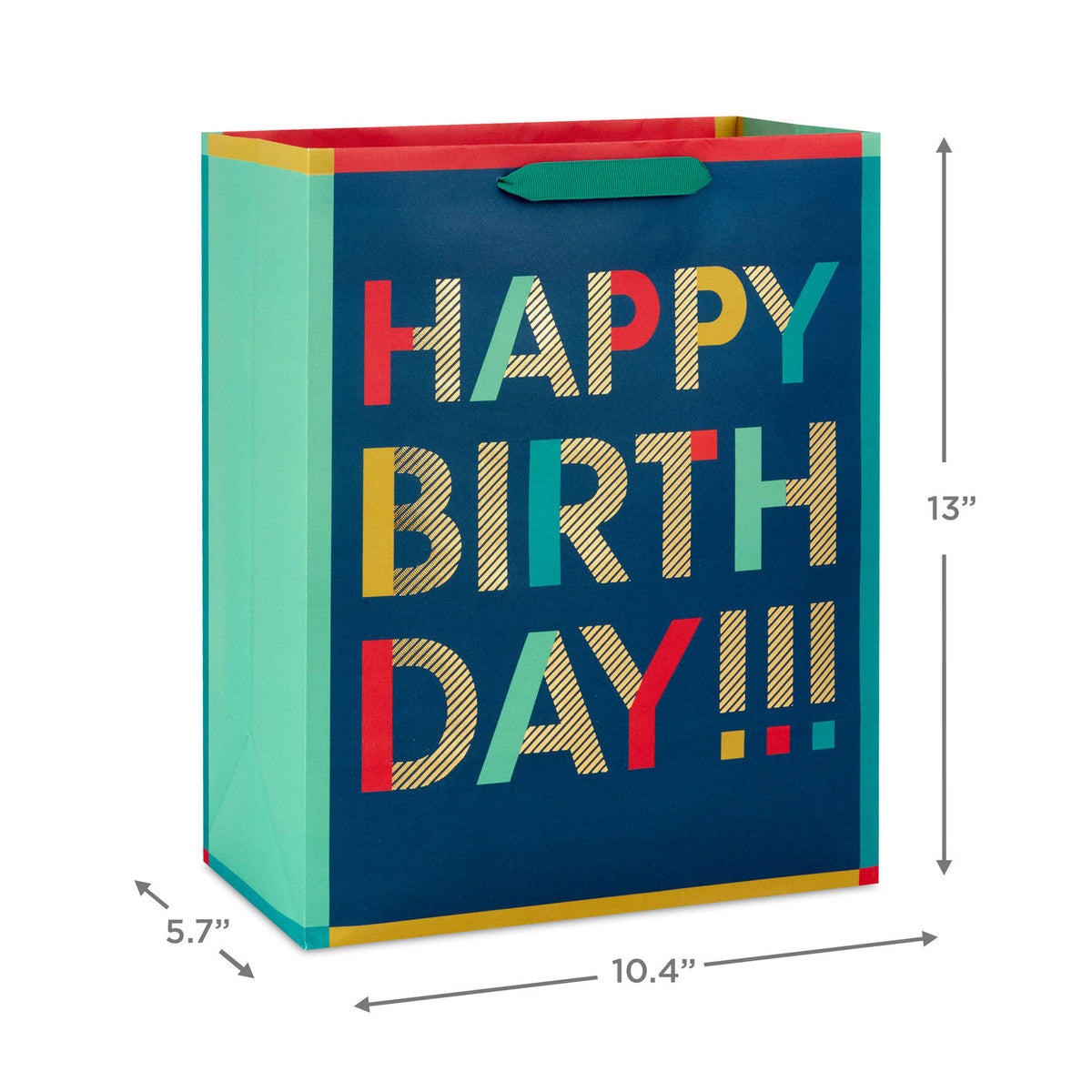 Hallmark 13'' Bold Stacked Wishes Large Birthday Gift Bag