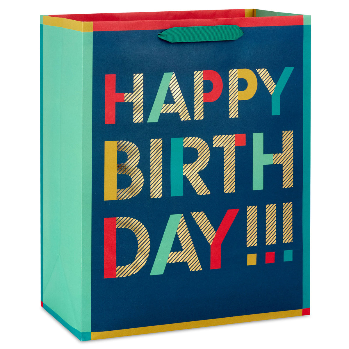 Hallmark 13'' Bold Stacked Wishes Large Birthday Gift Bag