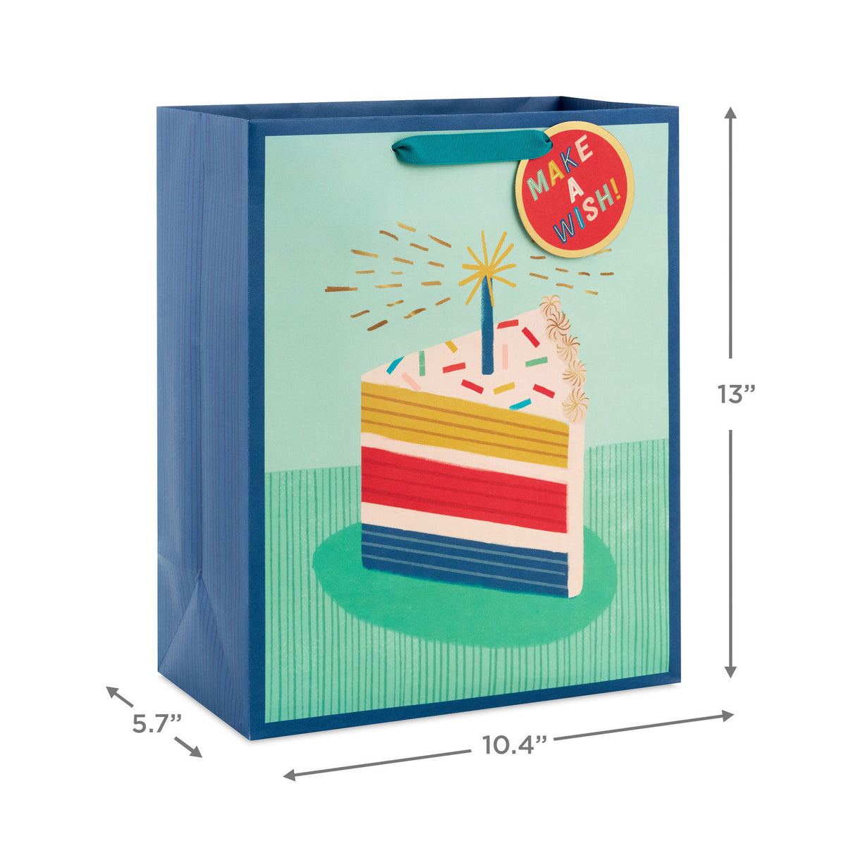 Hallmark 13'' Candle and Cake Slice Large Birthday Gift Bag