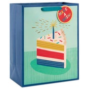Hallmark 13'' Candle and Cake Slice Large Birthday Gift Bag