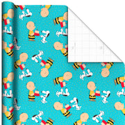 Hallmark Peanuts® Charlie Brown and Snoopy With Cake Wrapping Paper, 17.5 sq. ft.