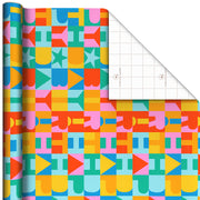 Hallmark Color Block Birthday Wrapping Paper, 20 sq. ft.