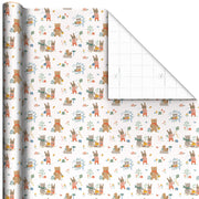 Hallmark Bear and Bunny Picnic Wrapping Paper, 20 sq. ft.