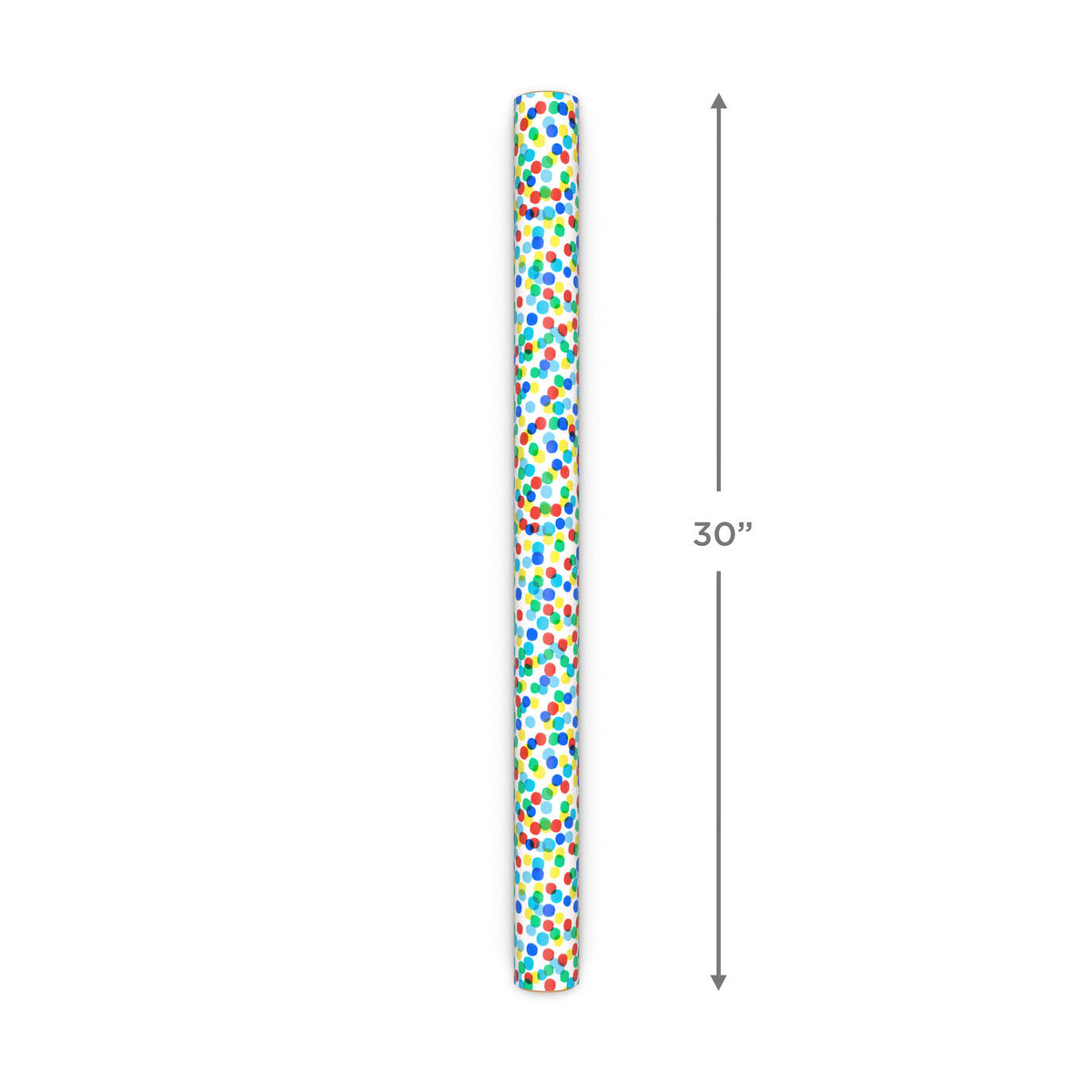 Hallmark Colorful Dots/Happy Lettering Reversible Wrapping Paper Roll, 20 sq. ft.