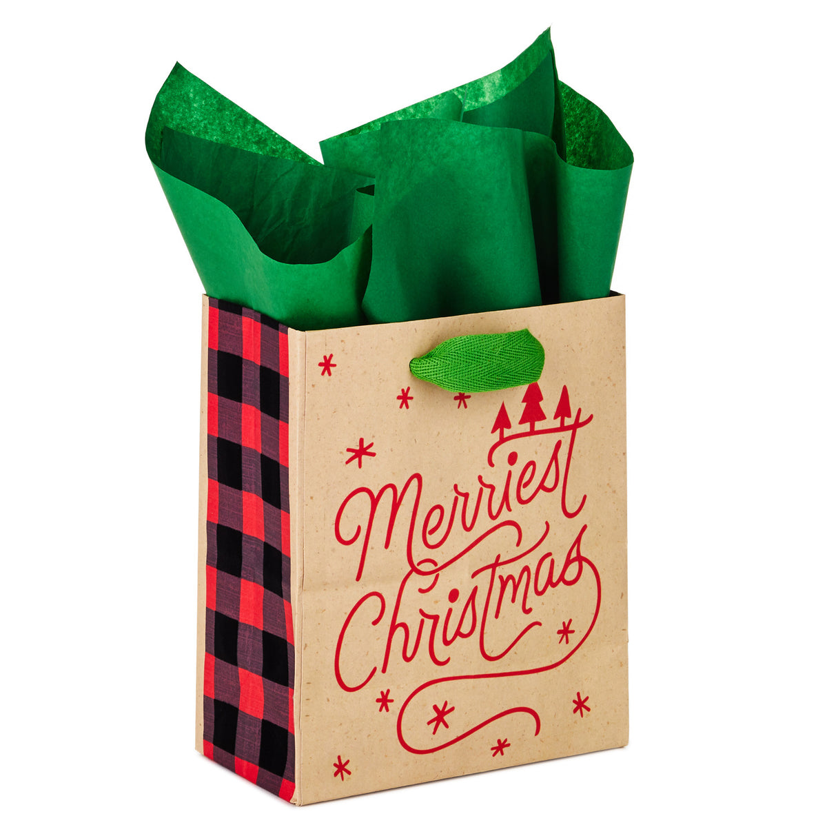 Hallmark 6" Merriest Christmas Gift Bag With Tissue and Gift Tag