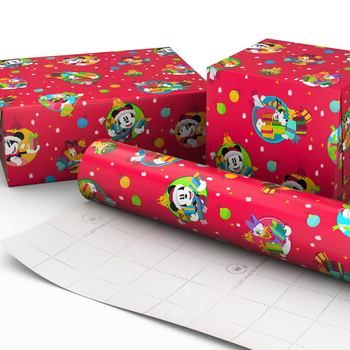Hallmark Disney Mickey Mouse and Friends Christmas Wrapping Paper, 25 sq. ft.