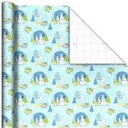Hallmark Star Wars: The Mandalorian™ Grogu™ Snow Fun Christmas Wrapping Paper, 25 sq. ft.
